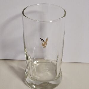 Vintage Playboy Gold Bunny Head Pinched Glass